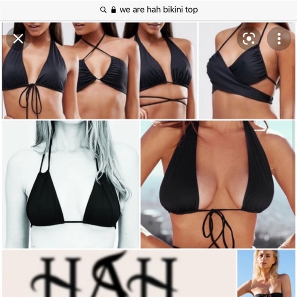 We Are Hah Bright Lemon Yellow Strappy Bikini Set Bottom & Top - Picture 5 of 5